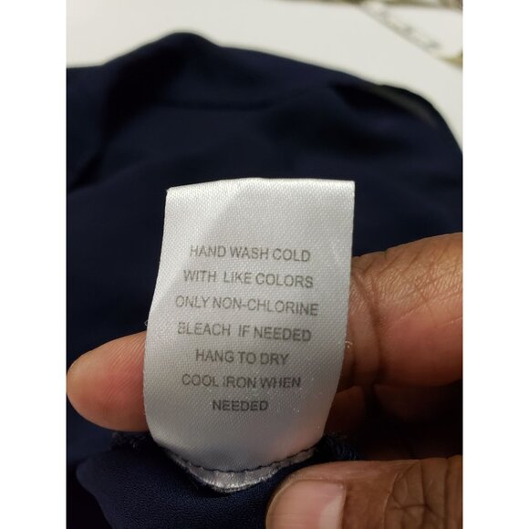 DR2 by Daniel Rainn women's v neck and v back top, navy, size S - Picture 5 of 5